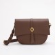 Half circle saddle bag, women's crossbody leather shoulder bag