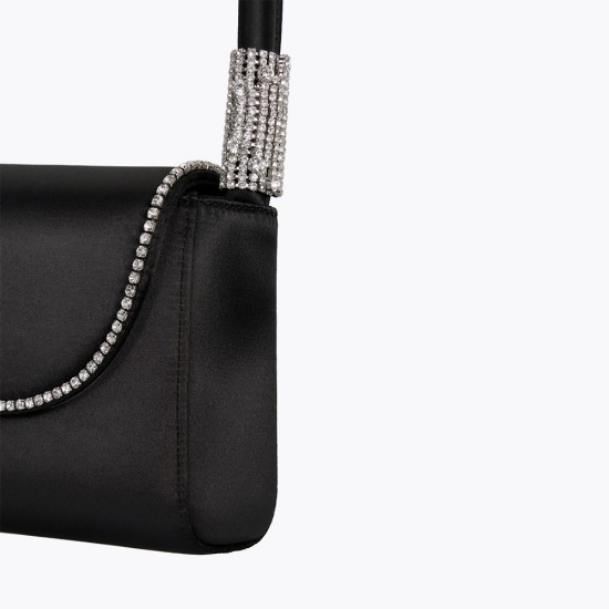 Flap underarm bag in elegant black shoulder bag - Memoo.com