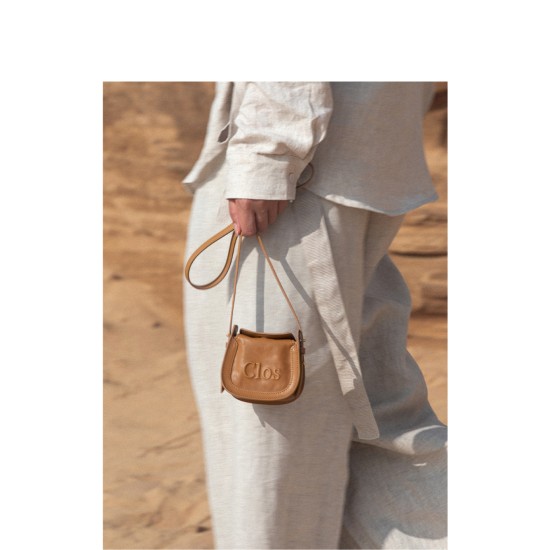 Cowhide mini saddle bag, shoulder bag, handbag - Memoo.com