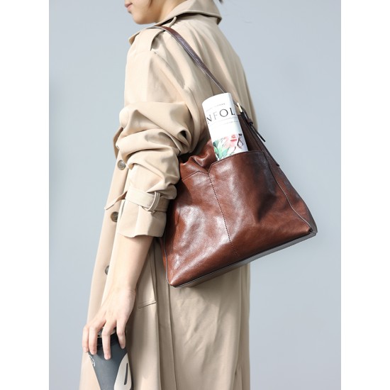 Light retro shoulder bag tote bag - Memoo.com