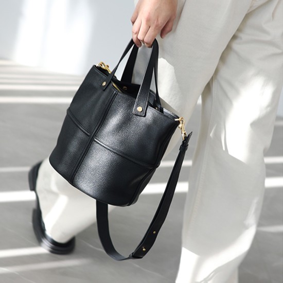 Bucket bag, elegant single shoulder crossbody bag - Memoo.com