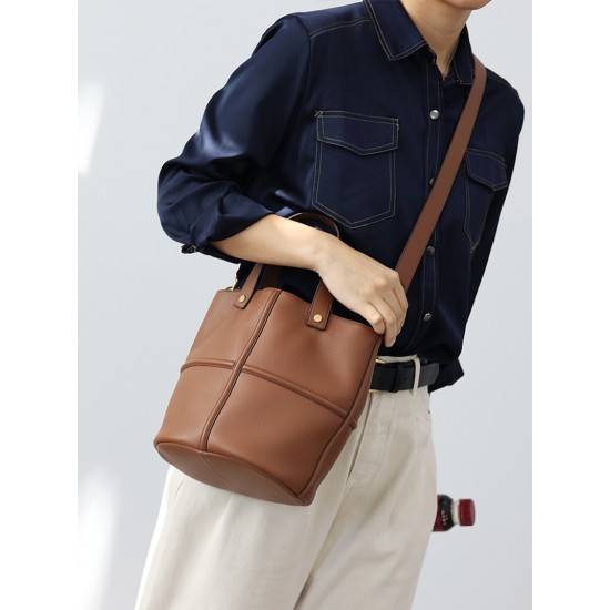 Bucket bag, elegant single shoulder crossbody bag - Memoo.com