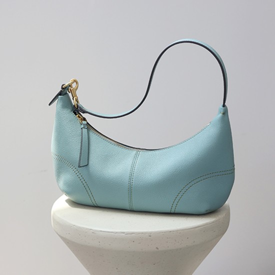 Head layer cowhide shoulder bag, armpit bag, retro style single shoulder bag - Memoo.com