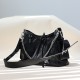 Goat skin all steel hardware carryall black warrior commuting tote bag shoulder bag - Memoo.com