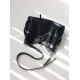 Goat skin all steel hardware carryall black warrior commuting tote bag shoulder bag - Memoo.com