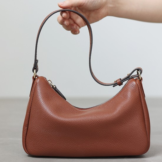 Soft leather armpit bag, versatile shoulder bag, handbag