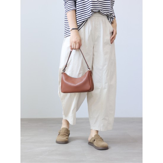 Soft leather armpit bag, versatile shoulder bag, handbag