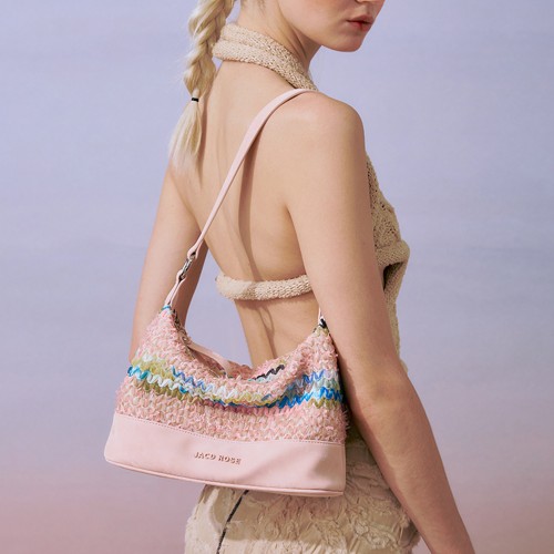 straw bag with leather handles