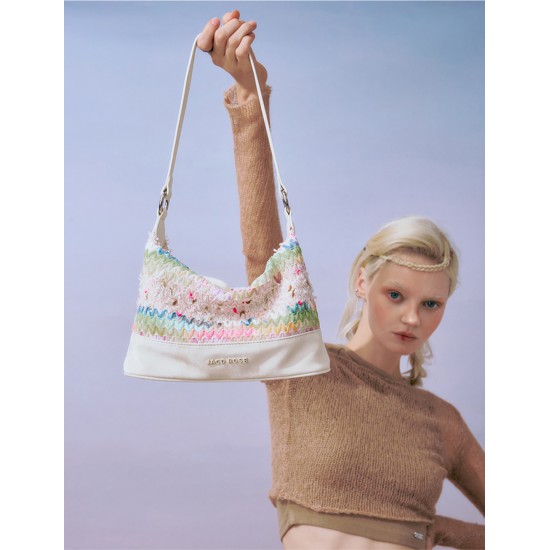 Woven large shoulder crossbody bag - Memoo.com