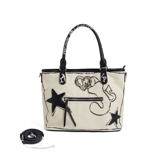 Tote Bag Womens shoulder bag graffiti canvas bag - Memoo.com