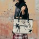 Tote Bag Womens shoulder bag graffiti canvas bag - Memoo.com