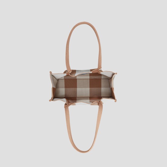 Plaid tote bag, hand-held single shoulder womens bag - Memoo.com