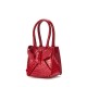 Bow genuine leather tote bag handbag niche square bag