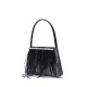 Feather handbag, black handbag, small square bag, rhinestone womens bag - Memoo.com