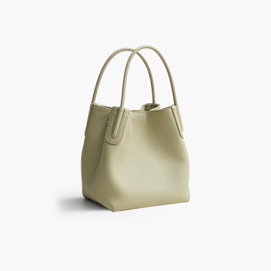 Hand top layer cowhide womens bucket bag - Memoo.com