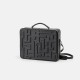 Layered cowhide suitcase shaped tote bag