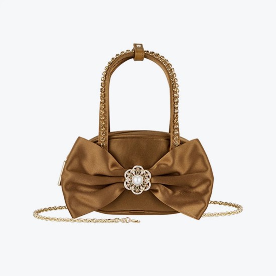 Big brown bow handbag for women - Memoo.com