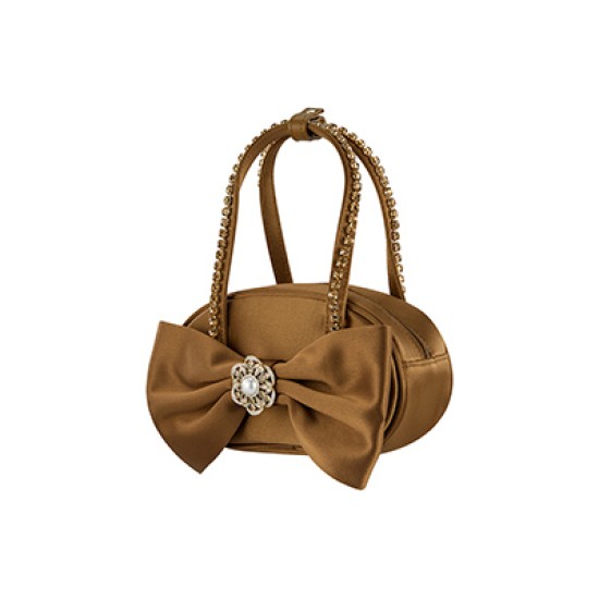 Big brown bow handbag for women - Memoo.com