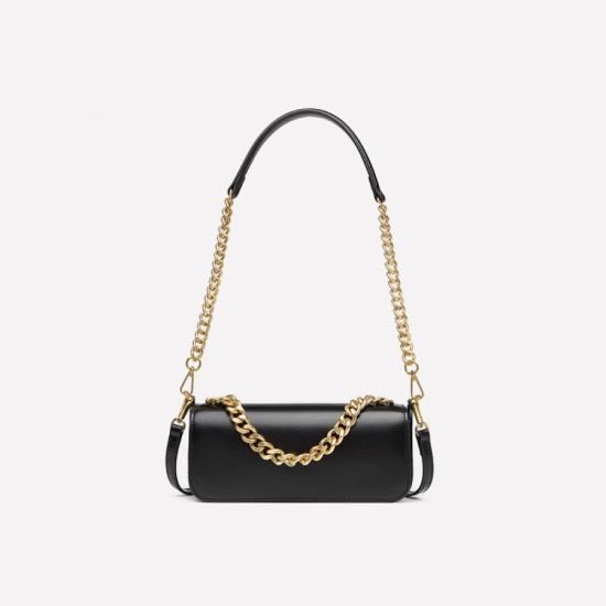 A new leather hand-held chain small square bag