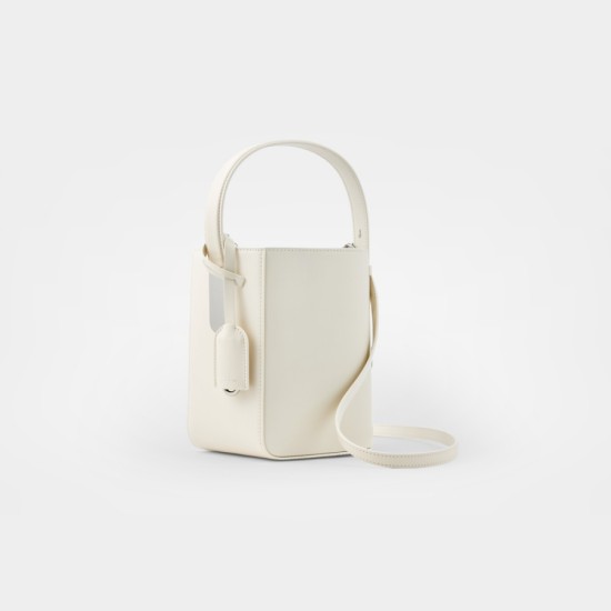 Leather large-capacity cross-body bucket bag - Memoo.com