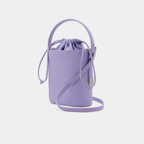 Shoulder crossbody carrying bucket bag