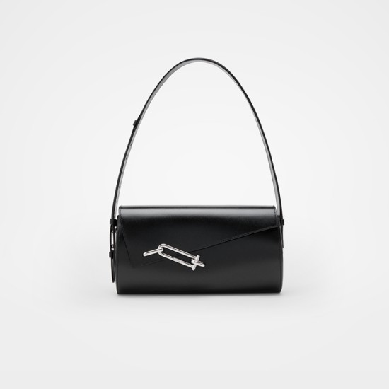 Black leather shoulder underarm bag