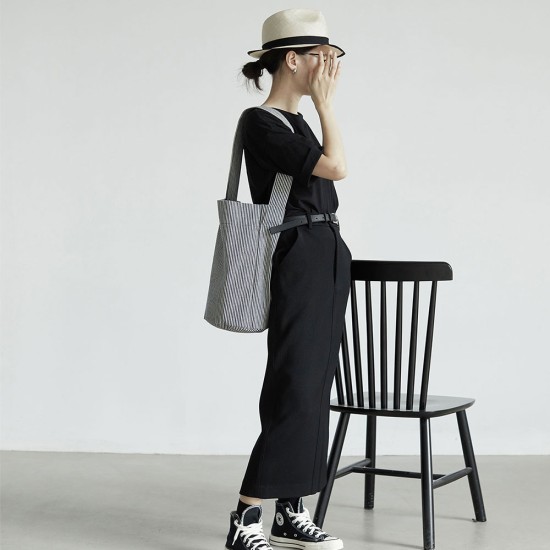 Canvas bucket bag