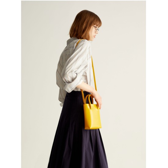 Single shoulder tote yellow phone bag