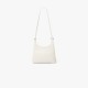 White hand-carried small tote underarm bag