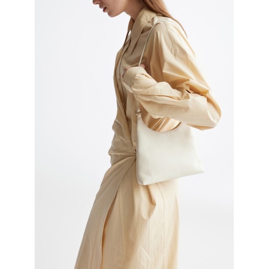 White hand-carried small tote underarm bag - Memoo.com