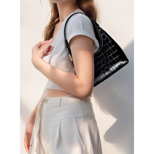 black and white crossbody bag