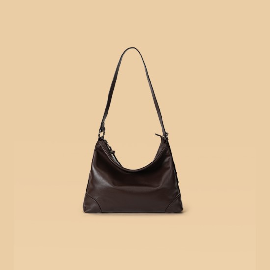 Leather womens bag, large capacity tote bag - Memoo.com