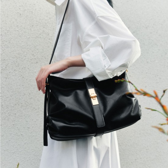 Leather shoulder crossbody bag tote bag - Memoo.com