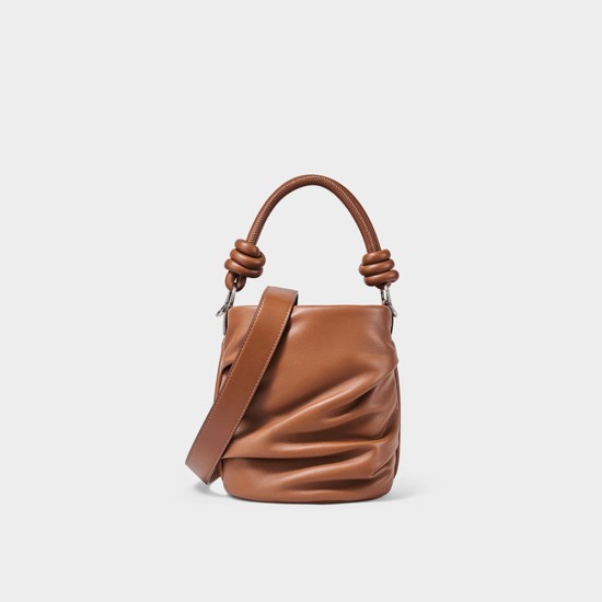 Sheepskin handbag bucket bag - Memoo.com