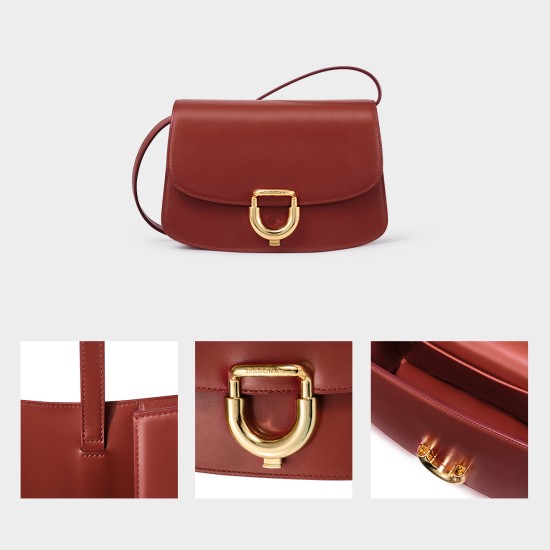 Genuine leather shoulder crossbody bag and saddle bag - Memoo.com