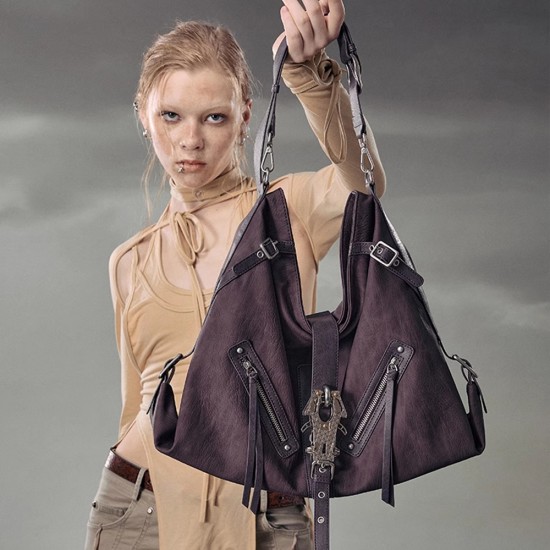 Steampunk wasteland functional tote bag with super large capacity single shoulder crossbody bag for women - Memoo.com