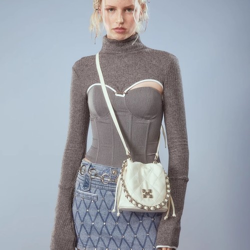 kenny croc embossed leather top handle bag