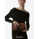 Leopard tassel detachable shoulder strap vintage clutch underarm bag - Memoo.com