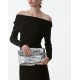 Silver sequin bag niche clutch women