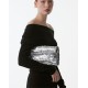 Silver sequin bag niche clutch women - Memoo.com