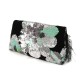 Embroidered sequins ostrich feather velvet clutch - Memoo.com