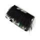 Embroidered sequins ostrich feather velvet clutch - Memoo.com