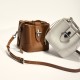 leather shoulder crossbody bag sense commuter hand-held roasted wheat bag - Memoo.com