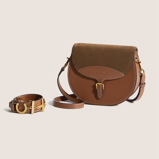 Shoulder bag, crossbody bag, double strap bag, saddle bag