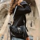 Croissant TESSA large capacity motorcycle shoulder crossbody bag armpit bag - Memoo.com