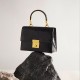 Crocodile texture hand-held small square bag leather women's bag