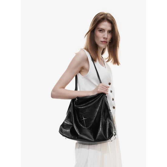 Chain leather bag womens backpack - Memoo.com