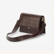 Crocodile patterned small square bag for women