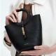 Cowhide hand-held bucket bag female niche sense of luxury