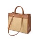 Straw bag bag commuter tote bag - Memoo.com